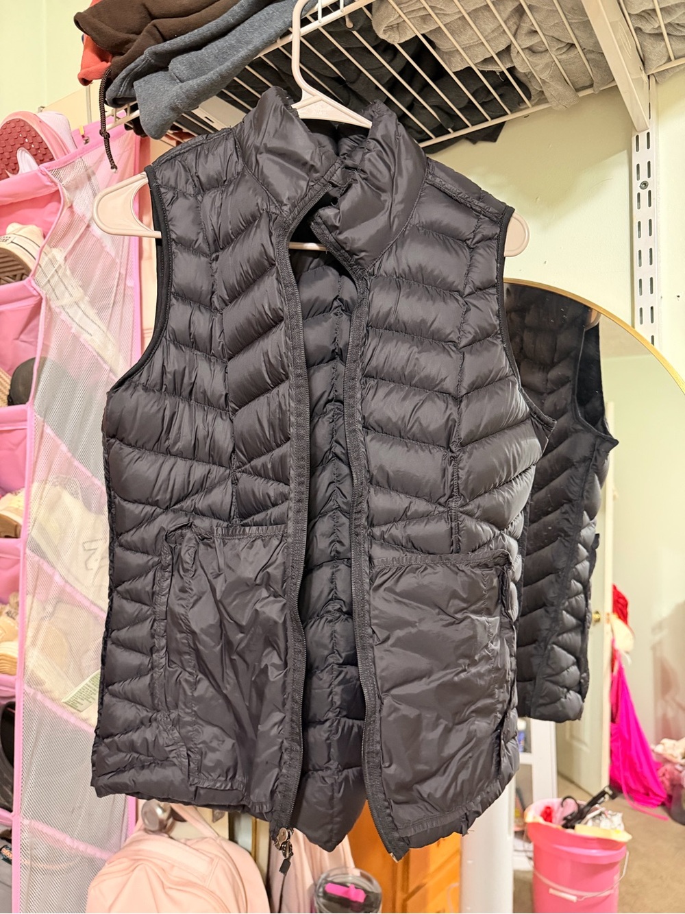 & Other Stories Black Quilted Packable Down Vest
